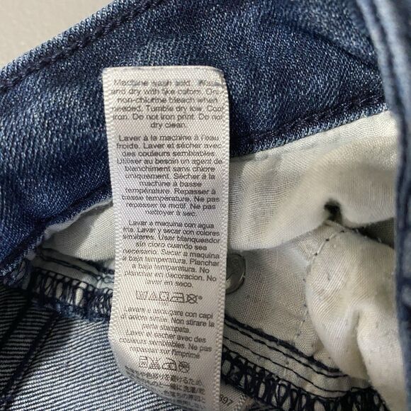 GAP Jeans Real Straight Fit Classic Denim Mid Rise Dark Denim Womens 16 33 Blue - Picture 9 of 9